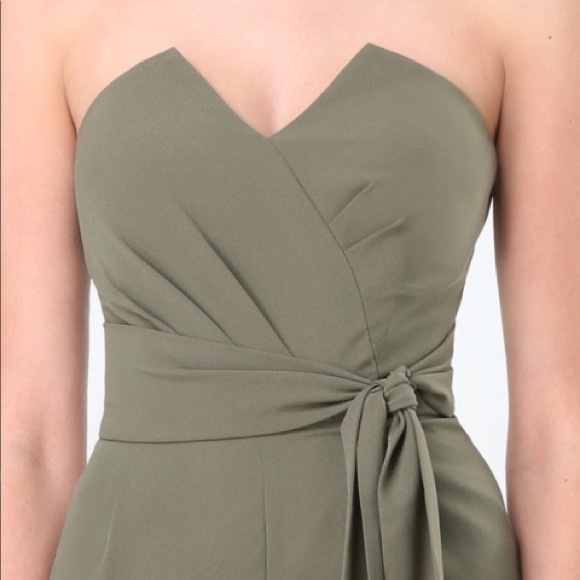 white strapless jumpsuit - Picture 4 of 8